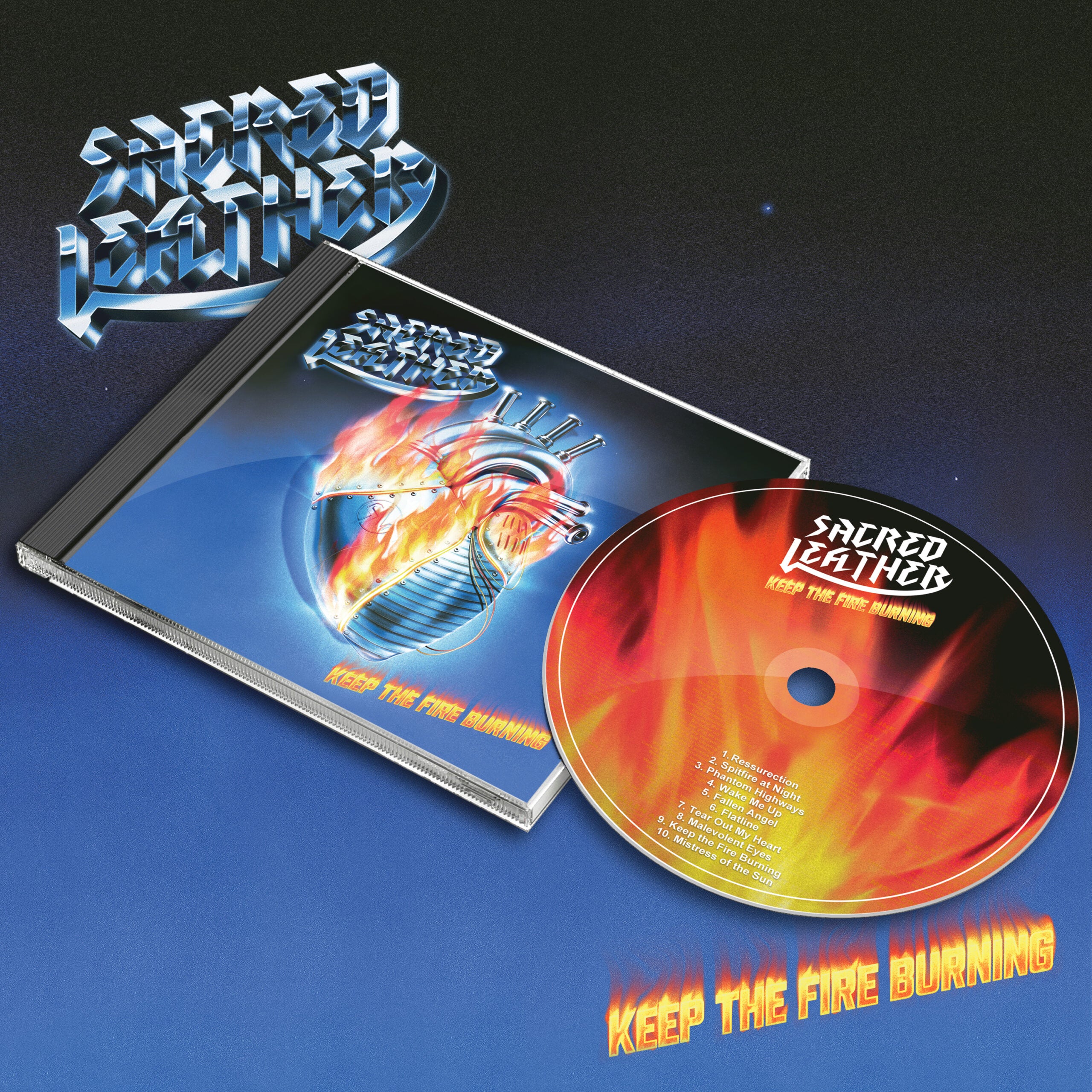 Sacred Leather - Keep The Fire Burning CD – Torn from the Grave US
